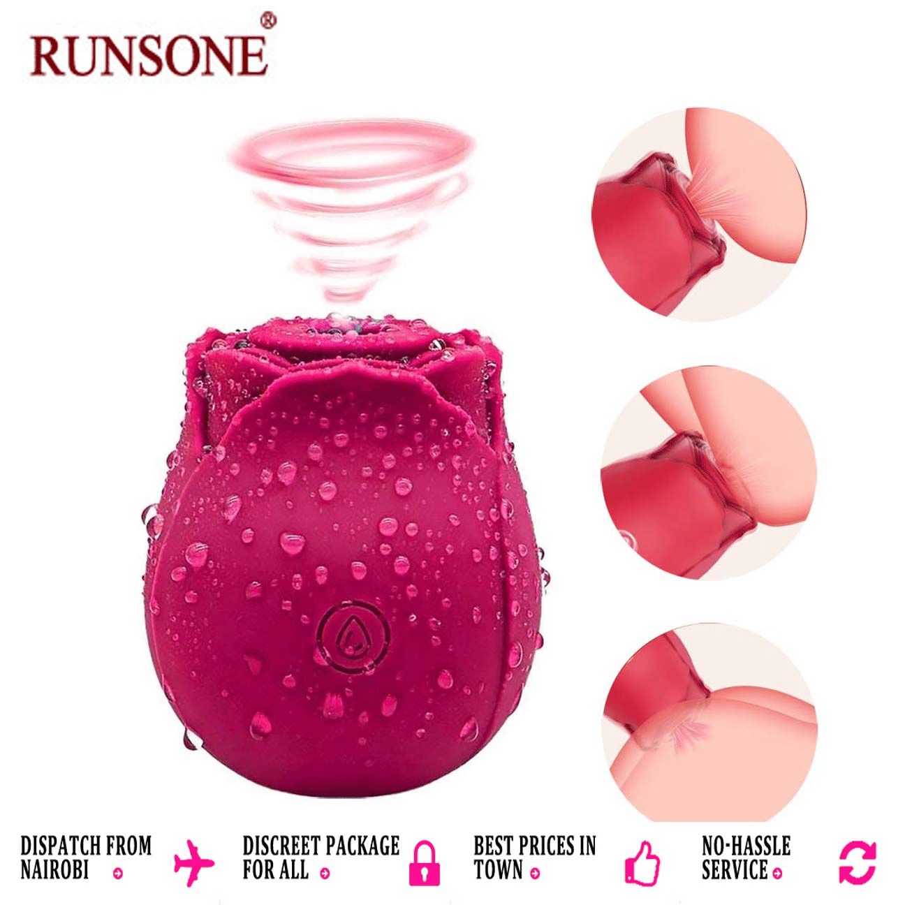 Powerful Rose Clitoris Sucking Vibrator - Rechargeable Oral Stimulator for Women