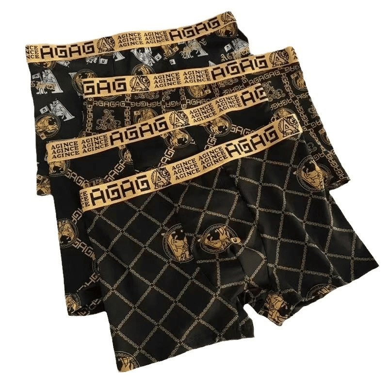 Baldur 4-Pack Ice Silk Boxer Briefs for Men - Breathable, Comfortable, Quick Dry