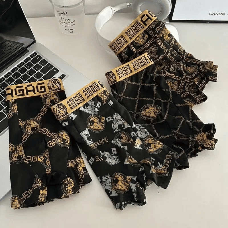 Baldur 4-Pack Ice Silk Boxer Briefs for Men - Breathable, Comfortable, Quick Dry