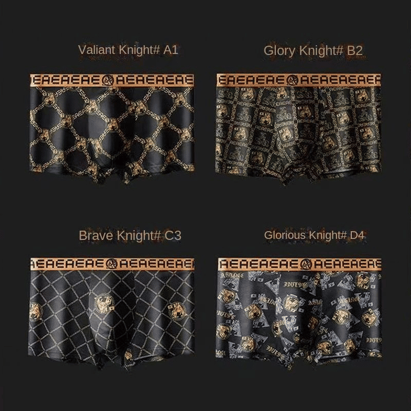 Baldur 4-Pack Ice Silk Boxer Briefs for Men - Breathable, Comfortable, Quick Dry