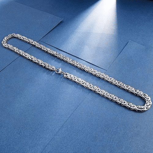 Premium Stainless Steel Hip Hop Rapper Chain Necklace - Waterproof, No Fade