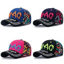 Men's Cotton Baseball Cap: Summer Sun Hat with Graffiti Embroidery Design