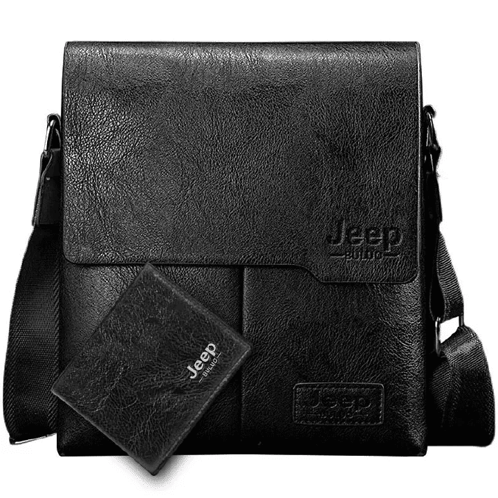 Jeep 2-in-1 Men's Crossbody Shoulder Bag and Wallet Set
