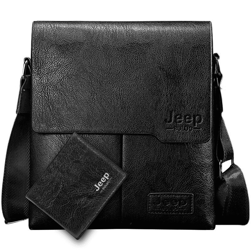 Jeep 2-in-1 Men's Crossbody Shoulder Bag and Wallet Set