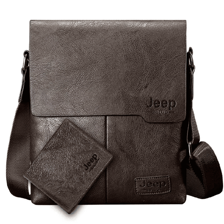 Jeep 2-in-1 Men's Crossbody Shoulder Bag and Wallet Set