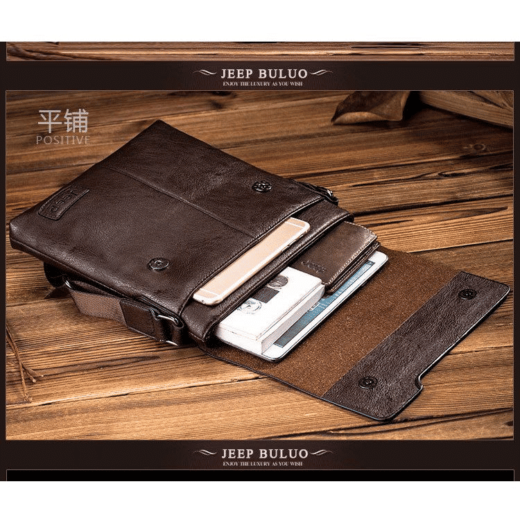 Jeep 2-in-1 Men's Crossbody Shoulder Bag and Wallet Set