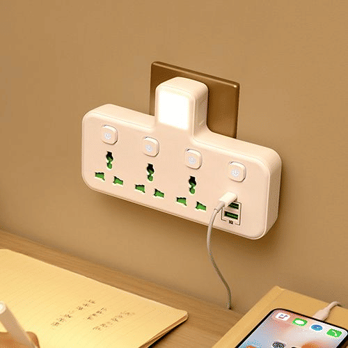 Generic UK Plug AC Outlet Power Strip with USB Charger