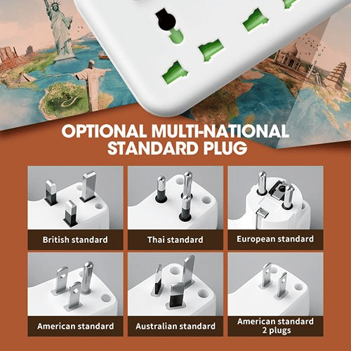 Generic UK Plug AC Outlet Power Strip with USB Charger