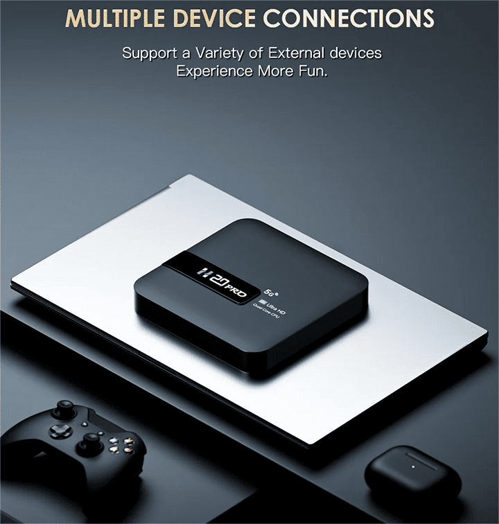 H20PRO Smart Android 10.0 TV Box, Dual WiFi, 4K HD Streaming