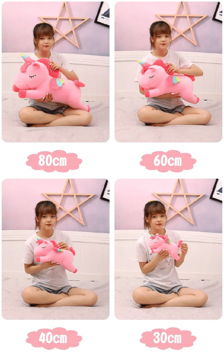 30cm Unicorn Plush Pillow Giant Stuffed Animal Pink