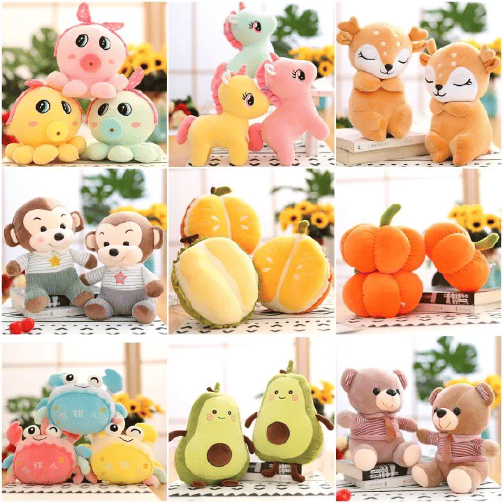 Cartoon Stuffed Plush Animal Throw Pillow Soft Toy