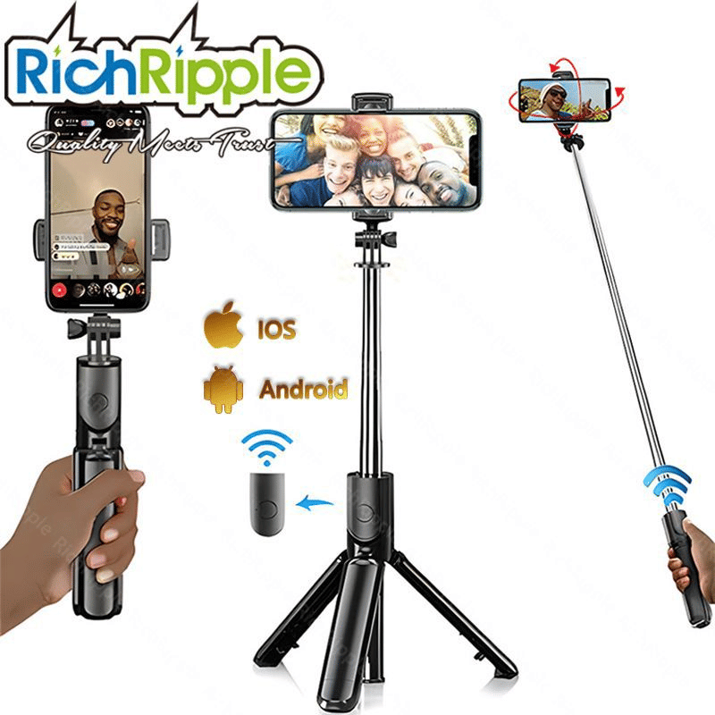 RichRipple 3-in-1 Portable Phone Tripod Selfie Stick Gimbal SLR Compatibility