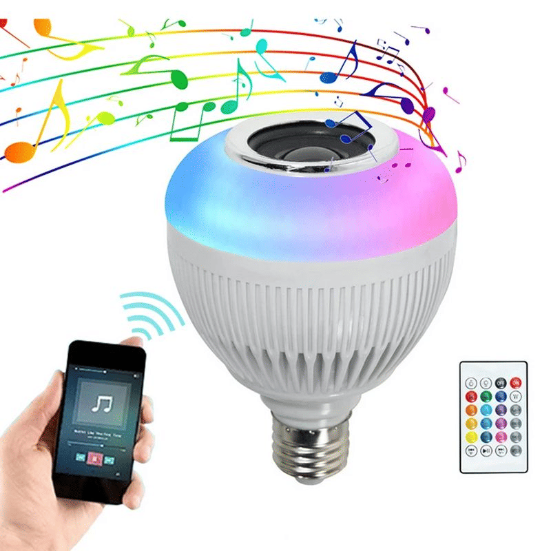 Smart LED Bluetooth Speaker Bulb: App Control, Remote, Music Player, Subwoofer
