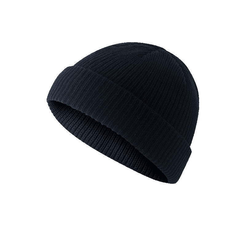 Premium Solid Color Knitted Beanie Hat - Warm, Stylish, Brimless Skullcap