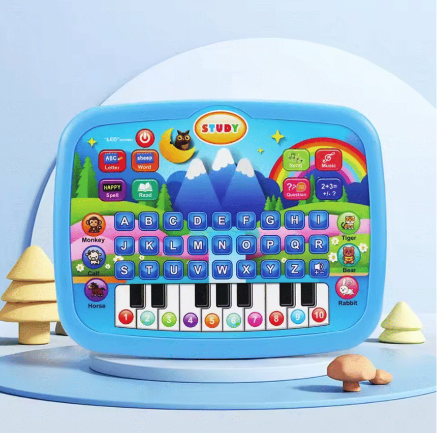 Electronic Learning Tablet for Kids Cognitive Skills Educational Toy Blue