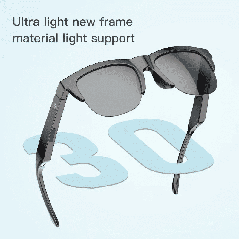 Smart Bluetooth V5.3 Sunglasses with HIFI Audio, Hands-Free Calls, UV Protection