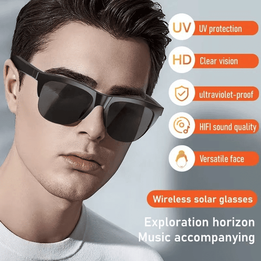 Smart Bluetooth V5.3 Sunglasses with HIFI Audio, Hands-Free Calls, UV Protection