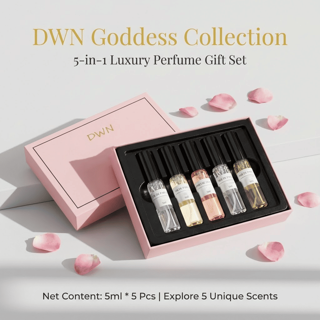 5Pcs 5ml Floral Original Sample Perfume Gift Box Gentle Fragrance