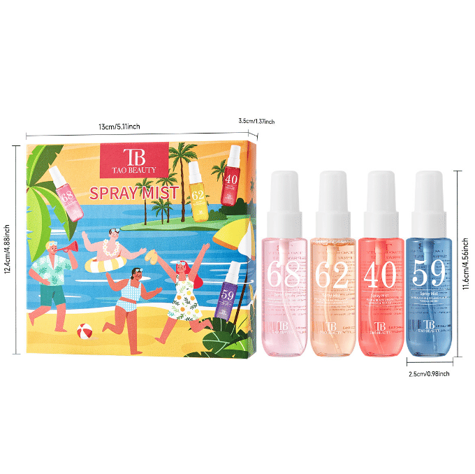 4Pcs Brazilian Inspired Fragrance Collection Long Lasting Perfume Oil Set
