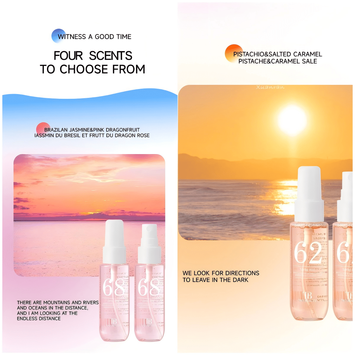 4Pcs Brazilian Inspired Fragrance Collection Long Lasting Perfume Oil Set