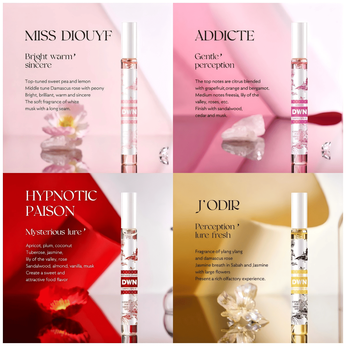 5Pcs Floral Original Sample Perfume Gift Box Gentle Fragrance