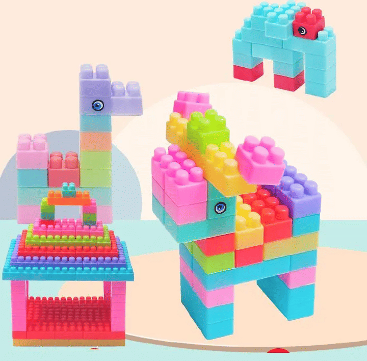 108-Piece Kids DIY Puzzle Building Blocks Educational Toy Set