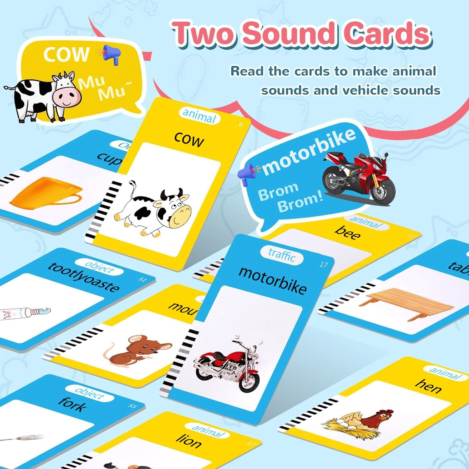 Generic Educational Talking Flash Card Reader 510 Sight Words
