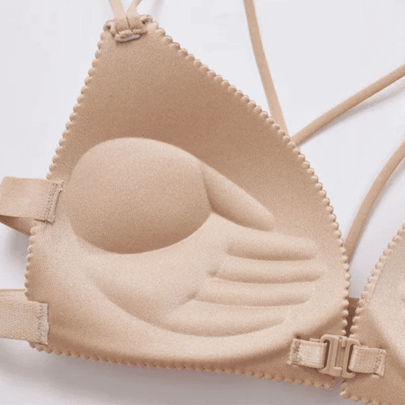 SXCHEN 3-Pack Multi-Color Triangular Cup Wireless Bra - One Size