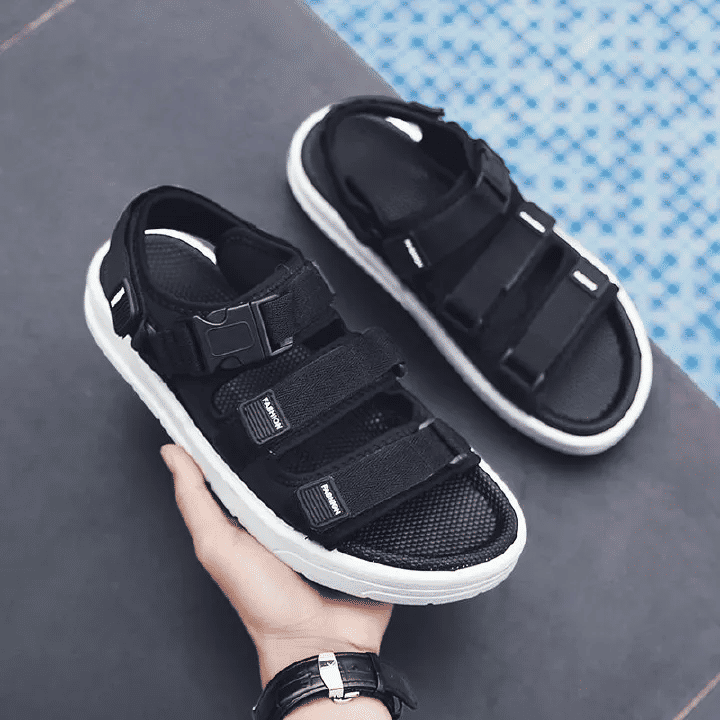 SXCHEN Men's Korean Style Trendy Beach Sport Sandals Non-Slip Open-Toe Casual