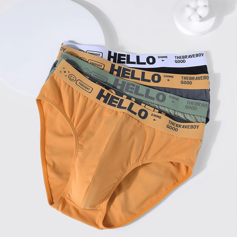 SXCHEN Men's Breathable Triangle Briefs 4-Pack - Comfortable, Fashionable, Large Sizes