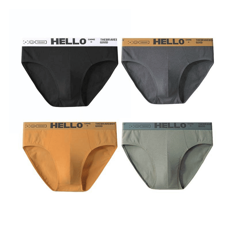 SXCHEN Men's Breathable Triangle Briefs 4-Pack - Comfortable, Fashionable, Large Sizes