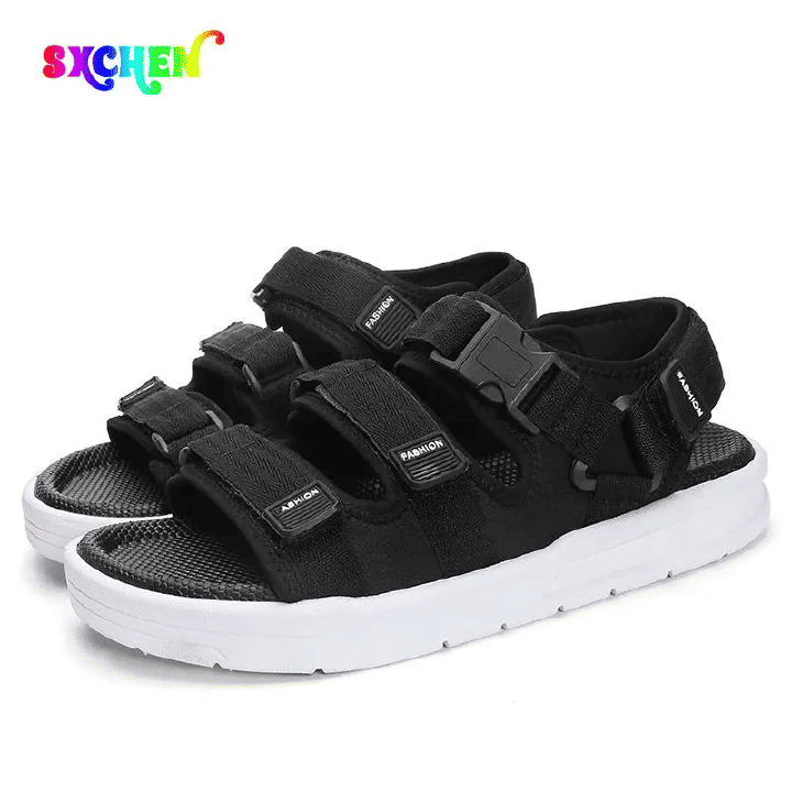 SXCHEN Men's Korean Style Trendy Beach Sport Sandals Non-Slip Open-Toe Casual
