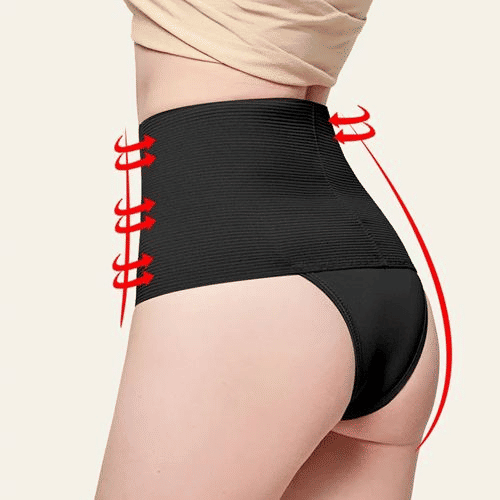 High-Waist Postpartum Abdomen Hip Lift Brief: Breathable Slimming Underwear