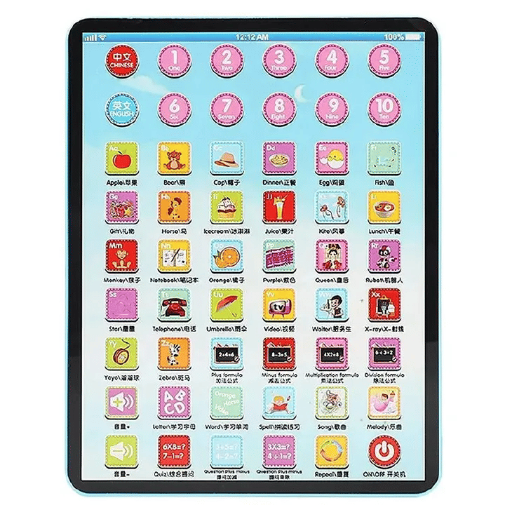 Kids Early Learning Touch Screen Educational Tablet Chinese English