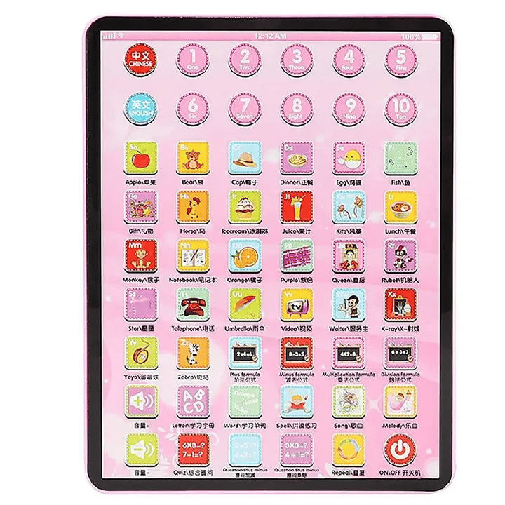 Kids Early Learning Touch Screen Educational Tablet Chinese English