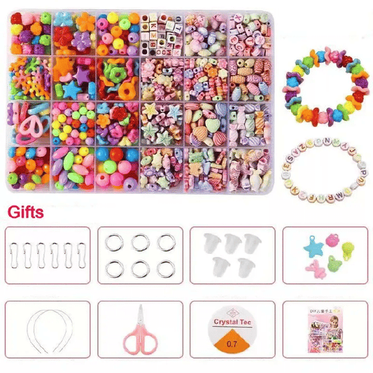 450 Pcs Animal and Flower Jewelry Making Bead Kit