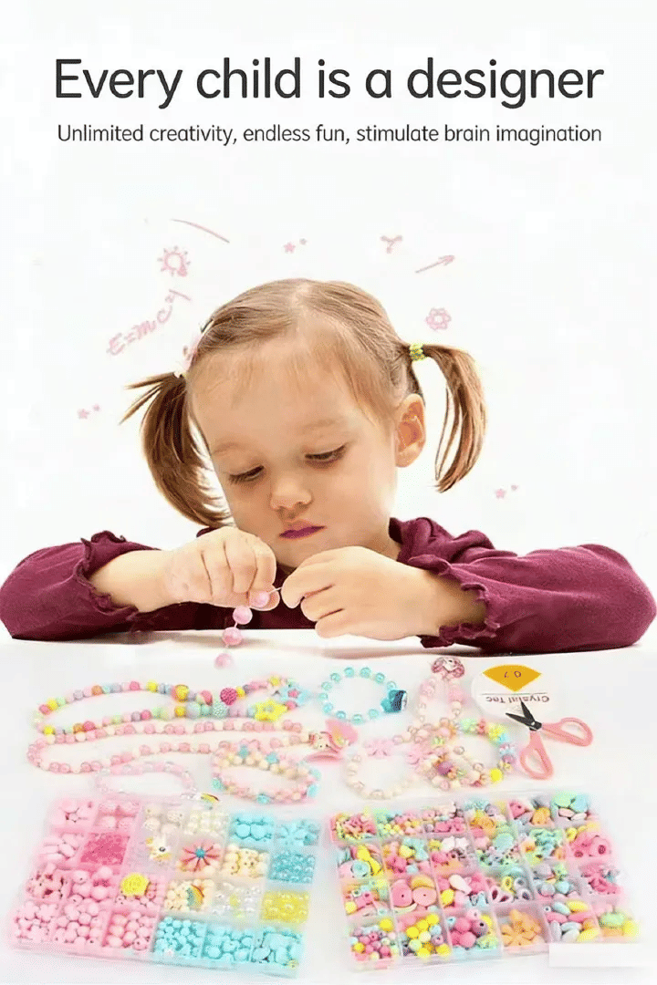450 Pcs Animal and Flower Jewelry Making Bead Kit
