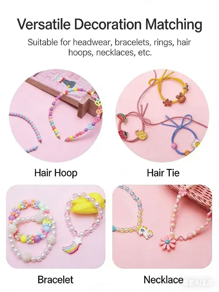 450 Pcs Animal and Flower Jewelry Making Bead Kit