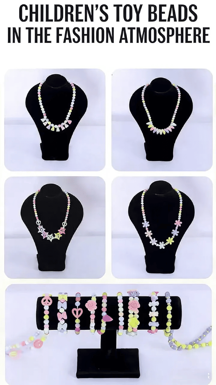 450 Pcs Animal and Flower Jewelry Making Bead Kit