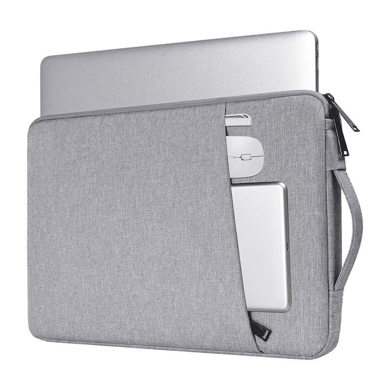 15.6-inch Portable Waterproof Laptop Sleeve: Multi-Layer Protective Liner Bag for Apple & iPad, Gray