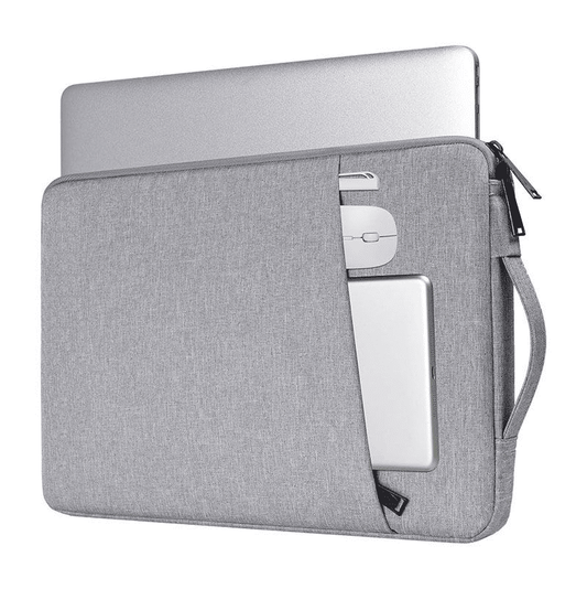15.6-inch Portable Waterproof Laptop Sleeve: Multi-Layer Protective Liner Bag for Apple & iPad, Gray