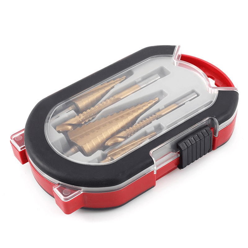 Titanium-Plated Pagoda Drill Bit Set 6-Piece Woodworking Hole Opener