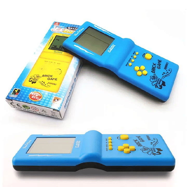 Classic Retro Handheld Tetris Brick Game Console Large Screen Blue