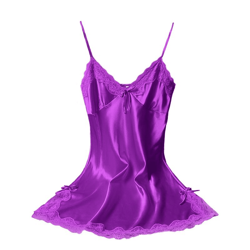 SHJO Women's Sexy Transparent Lace Silk Nightgown Nightdress Sleepwear Lingerie