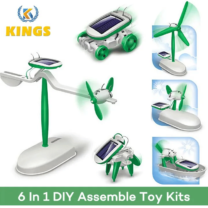 6-in-1 DIY Educational Solar Robot Kit 6 Models Building Toy