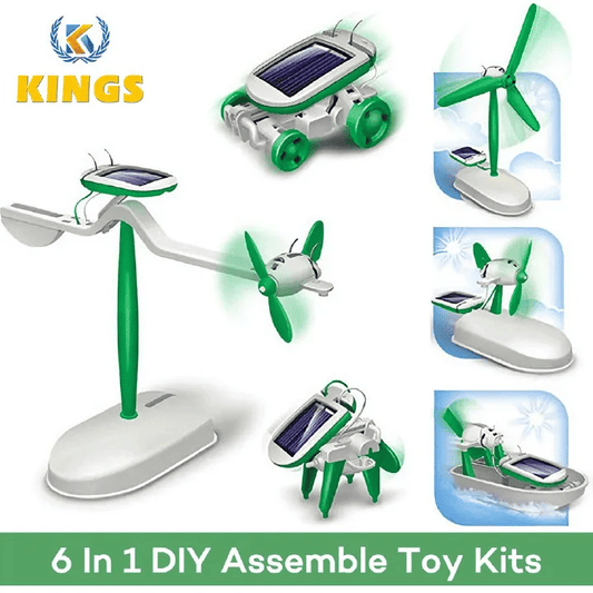 6-in-1 DIY Educational Solar Robot Kit 6 Models Building Toy
