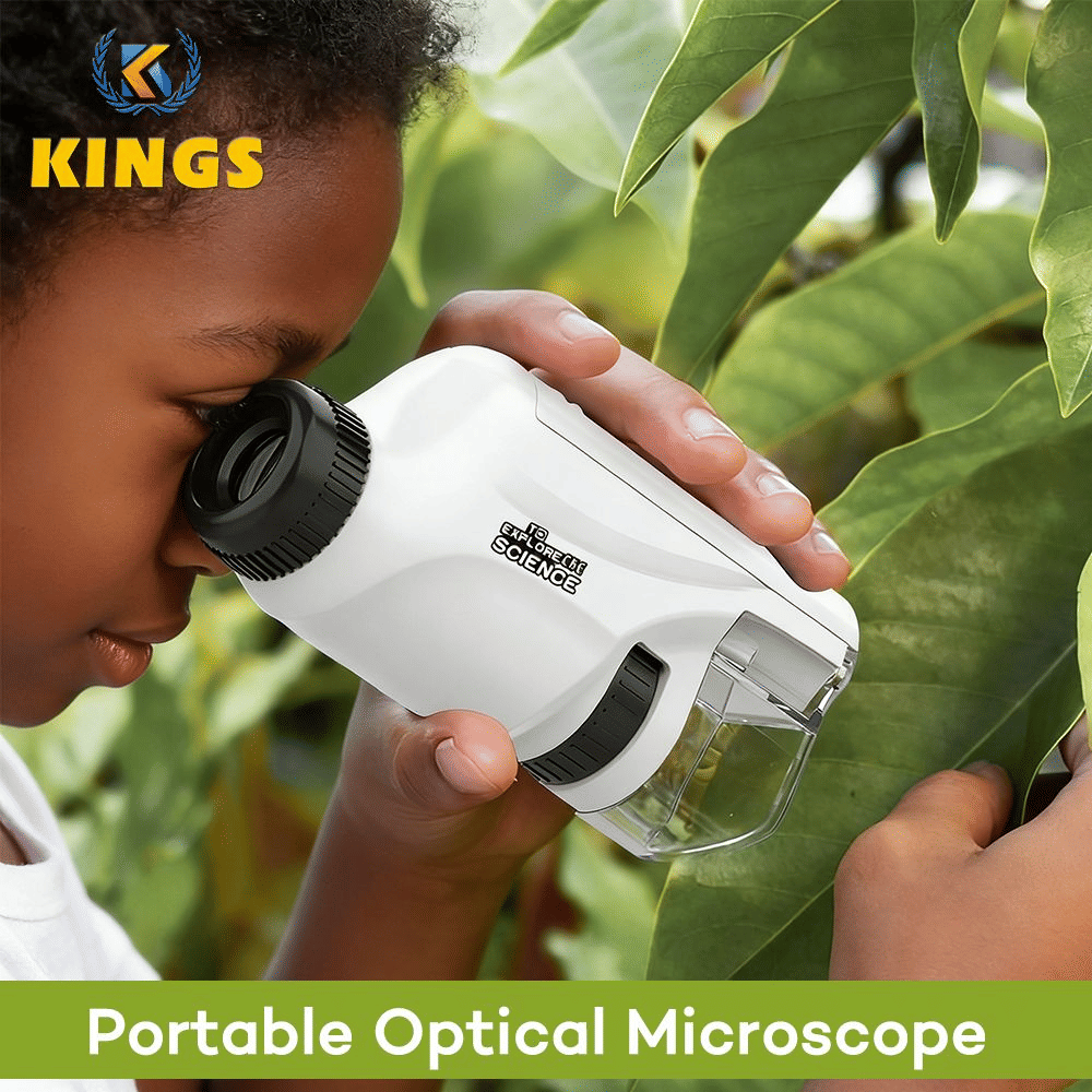 Generic Portable Optical Microscope 60X-120X Miniature LED Lab Tool
