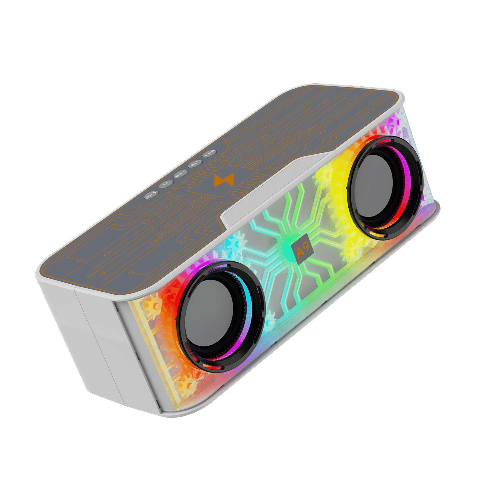 15W Bluetooth Speaker: Deep Bass, Wireless Charging, RGB Light, 5H Playtime