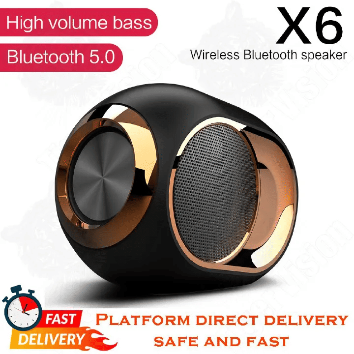 Portable Bluetooth 5.0 Speaker: Deep Bass, 6H Playtime, TF/AUX, 10M Range
