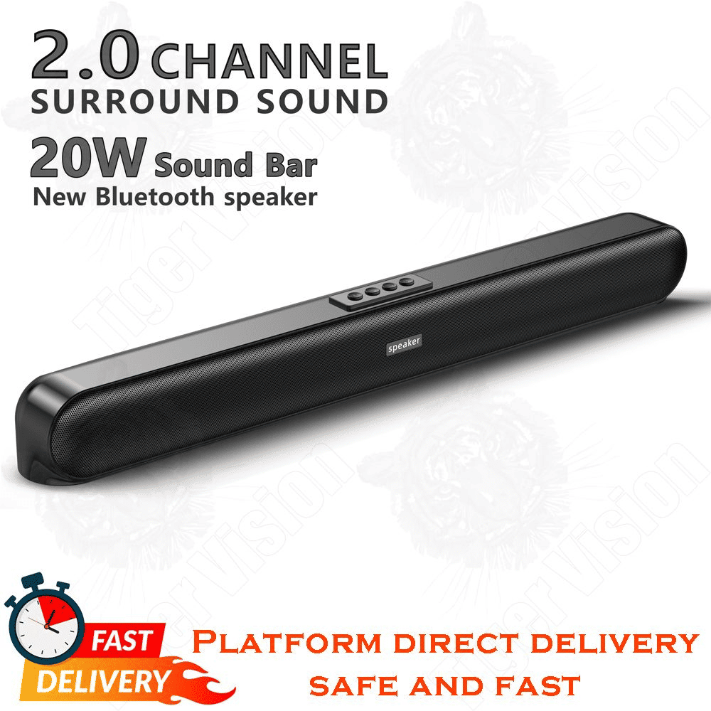 20W Waterproof Portable Bluetooth Soundbar Speaker, Xbass Woofer, Surround Stereo